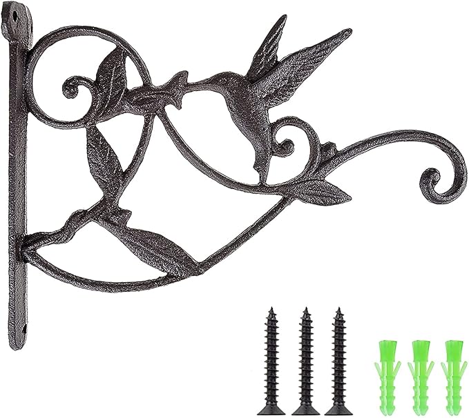 DEWEL Iron Plant Hangers, Outdoor Hanging Baskets - Image 2