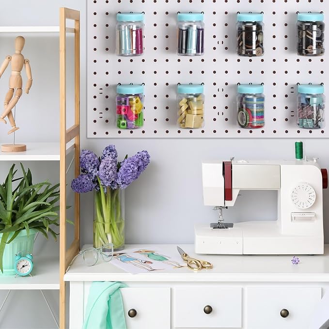 Unittype 20 Set Pegboard Organizer Accessories Peg Boards Jars - Image 6