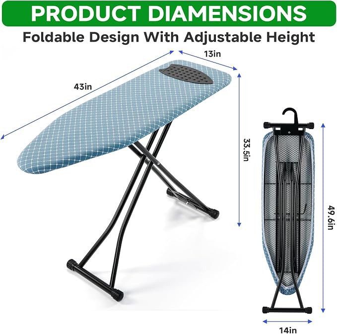 Compact Ironing Board 13 x 43, Iron Board - Image 4
