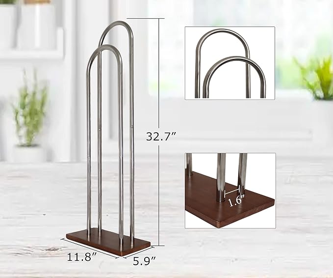 Hanger Stacker, Wood & Stainless Steel Hanger Storage Rack, Closet & Laundry - Image 6