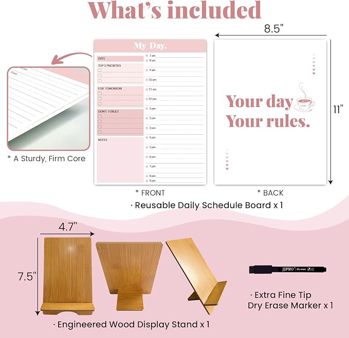 JJPRO Reusable Desktop Daily Planner - Image 2
