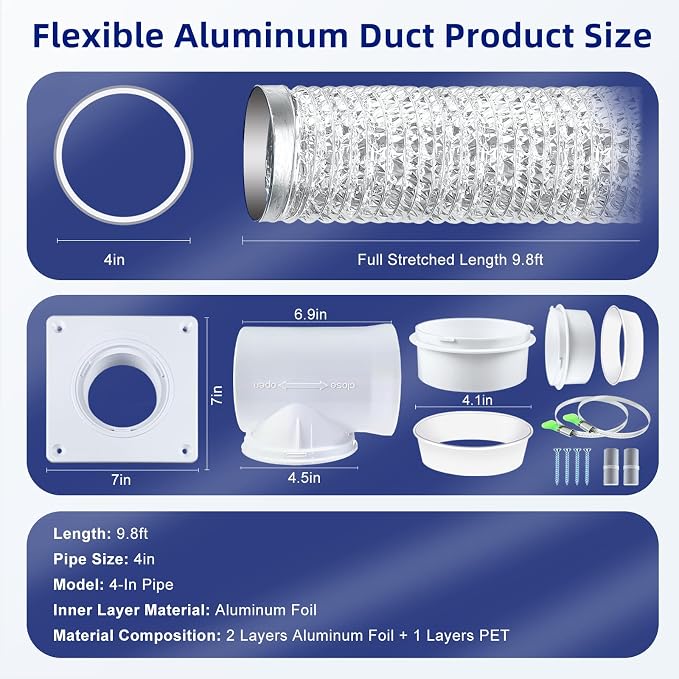 Dryer Vent Hose Kit 4 Inch - Image 6