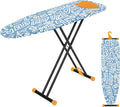 Large Ironing Board Full Size 54x14, RAINHOL Height Adjustable Steel Frame Iron by RAINHOL