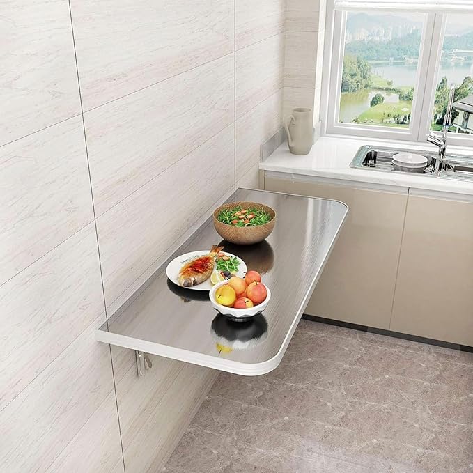 Compact Stainless Steel Folding Table - Image 5