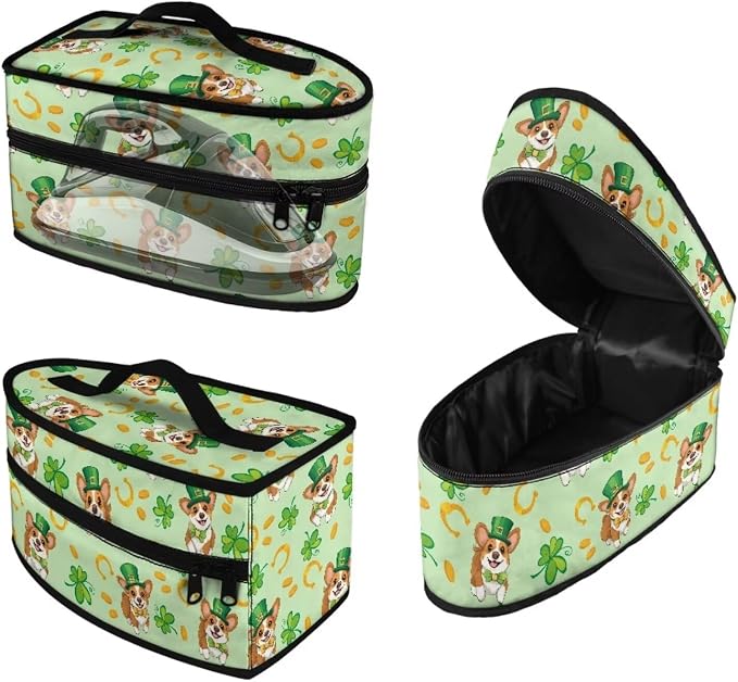 Saint Patricks Day Iron Storage Case Protective Carrying Bag Cute Reusable Four by Maiyoinou