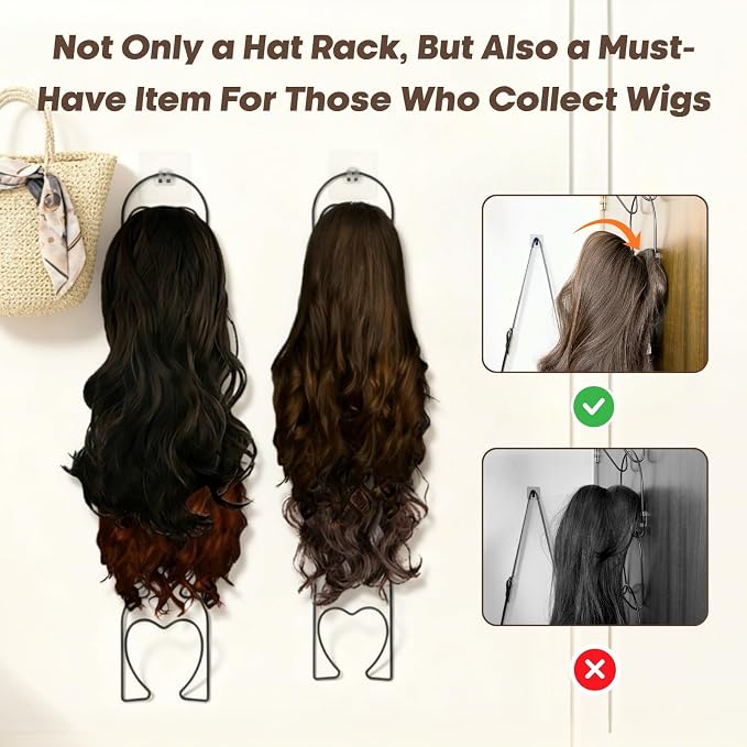 LINFIDITE 10 Pack Hat Rack for Wall hat Organizer for Baseball caps Over Door - Image 3