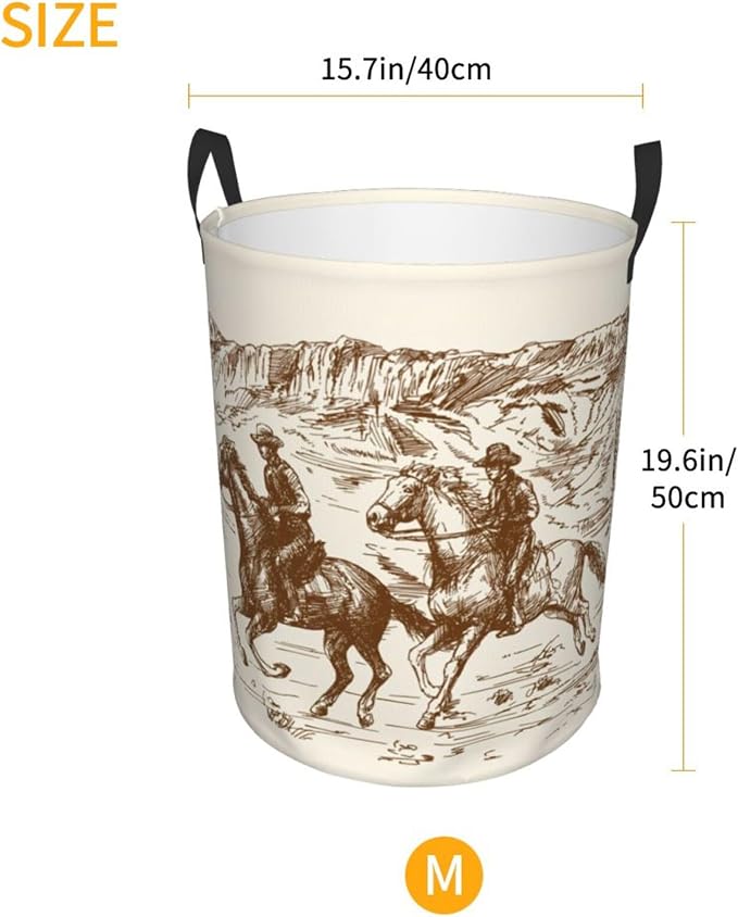 Large Laundry Basket Western Cowboy Home Decor Laundry Hamper - Image 4