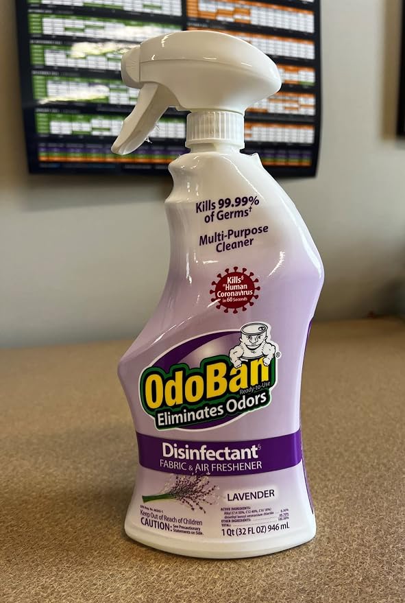 OdoBan Ready-to-Use Disinfectant and Odor Eliminator, 32 Ounces Each, Lavender - Image 2
