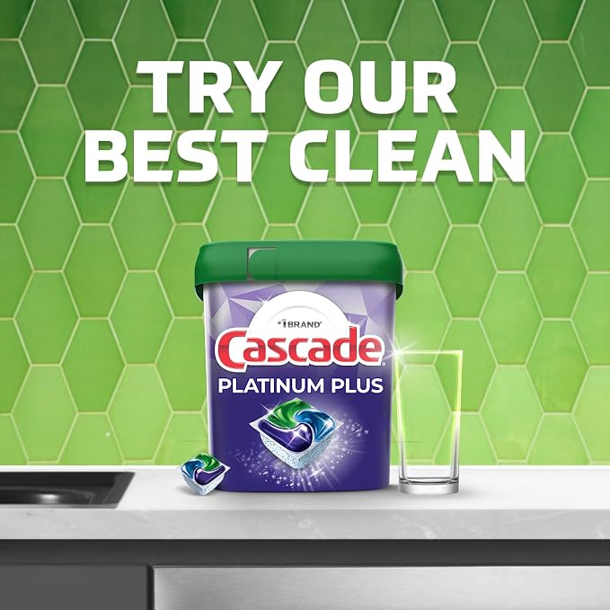 Cascade Platinum Plus ActionPacs Dishwasher Detergent Pods, Dishwasher Soap - Image 6
