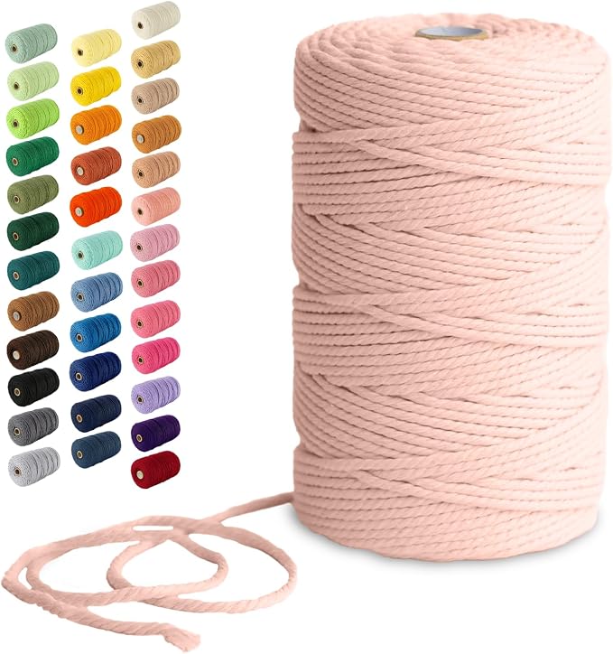 Nook Theory Macrame Cord - 3mm 220 Yards Cotton Rope by NookTheory