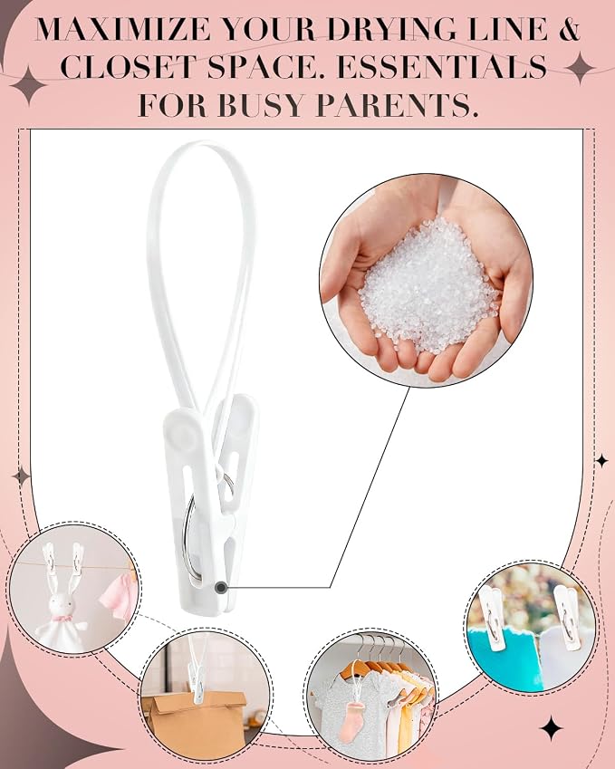100 Pack Multi Purpose Laundry Hanging Clips - Image 7