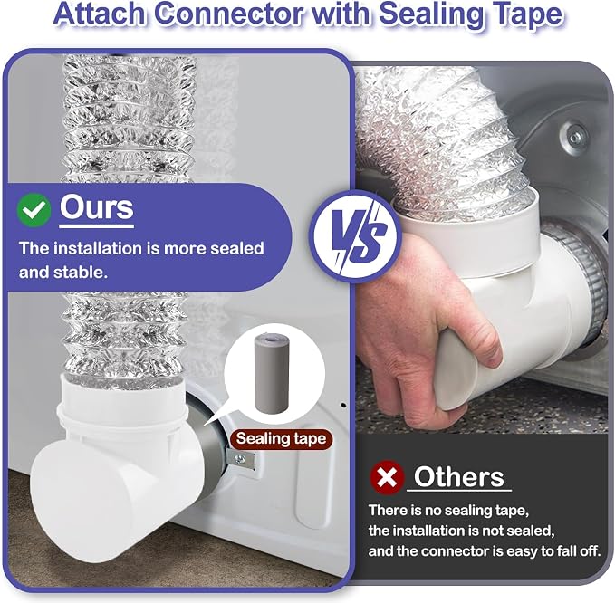 Dryer Vent Hose Duct Connector kit 90 Degree Elbow - Image 5