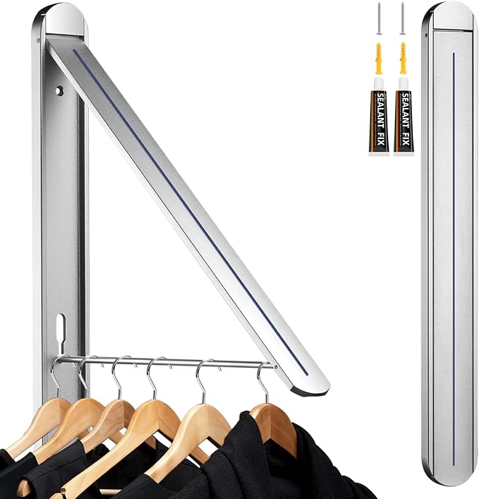 Clothes Drying Rack Folding Indoor And Outdoor Universal, Wall Mounted Folding by kuaguan