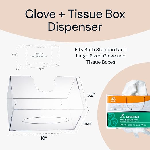 Double Tissue Box Holder & Glove Dispenser - Image 4