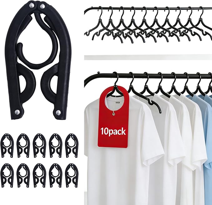 10Pcs Travel Hangers for Cruise Foldable Hangers by indistar
