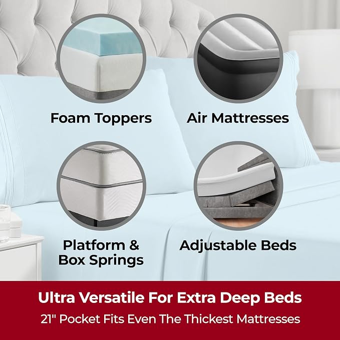 Mellanni Extra Deep Twin Sheets - Image 2