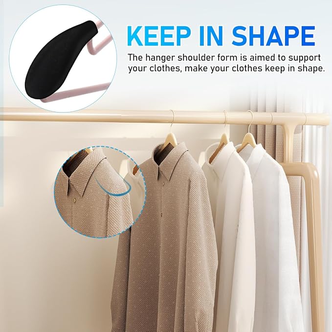 10Pcs Velvet Hangers with Shoulder Form Flocking Clothes Hanger Shoulder Forms - Image 3