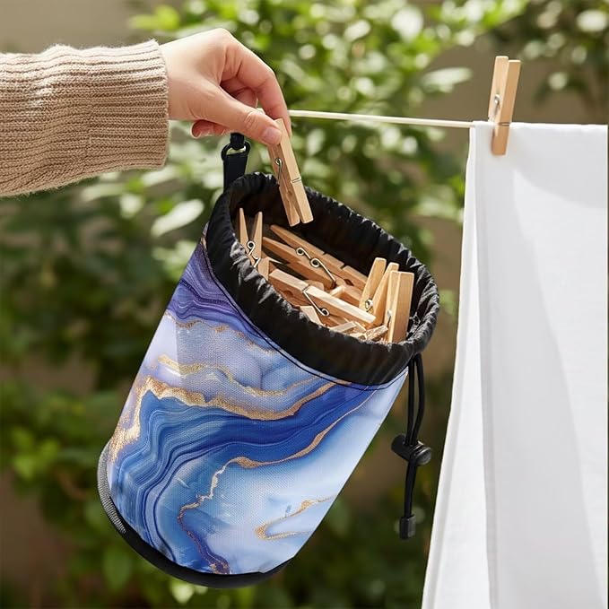 Clothespin Bag Holder Outside, Hanging Clothes Pin Bag - Image 4