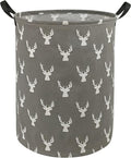 KUNRO Round Laundry Gift Basket Storage Hamper, Clothes Storage Organizer Bins by KUNRO