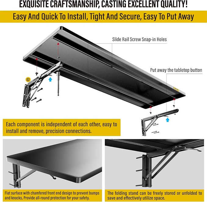 2pack-1.3x4ft Adjustable Rail Type Folding Storage Rack Shelf, Suitable - Image 5