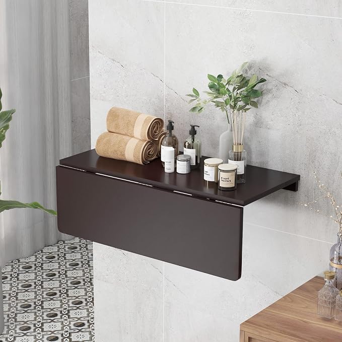 Wall Mounted Folding Table, 31.5" x 23.5" Floating Desk - Image 4