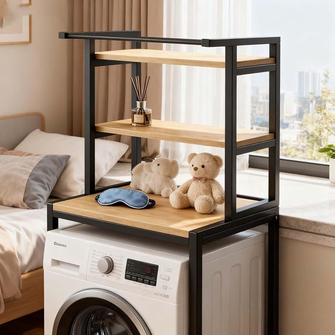 Space-Saving 3-Tier Over Washer and Dryer Storage Shelf, Heavy-Duty Over - Image 7