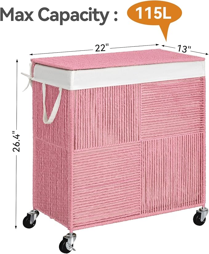 WOWLIVE Double Laundry Hamper - Image 4