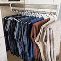Closet Rod Garment Bar, Hanging Clothes Rods Adjustable Clothing Organizer by REMYSAOS