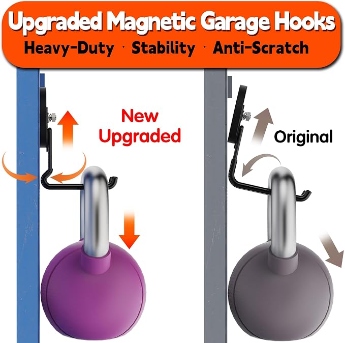 ULIBERMAGNET New Updated Gaint Magnetic Hooks, 2 Pack Heavy Duty Large Magnetic - Image 3