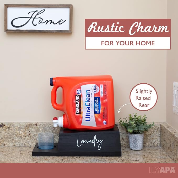Ilyapa Wooden Laundry Pedestal, Detergent Holder - Image 3
