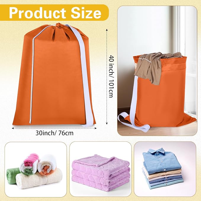 10 Pcs 28 x 40 Inch Nylon Extra Large Laundry Bag - Image 2