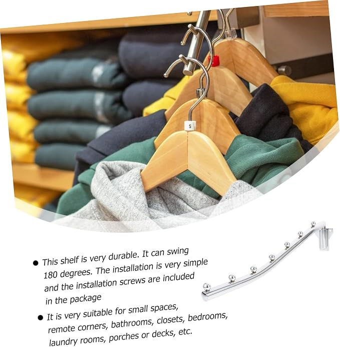Cabilock Rotatable Folding Wall Mounted Clothes Hanger Hook - Image 5