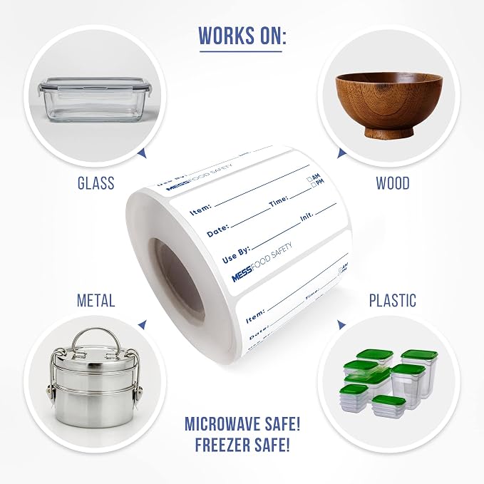 MESS Dissolvable Food Labels, 2x3 300/Roll - Image 6