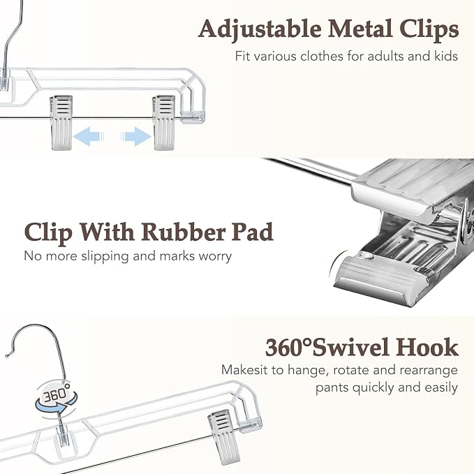 HOUSE DAY Clear Pants Hangers - Image 3