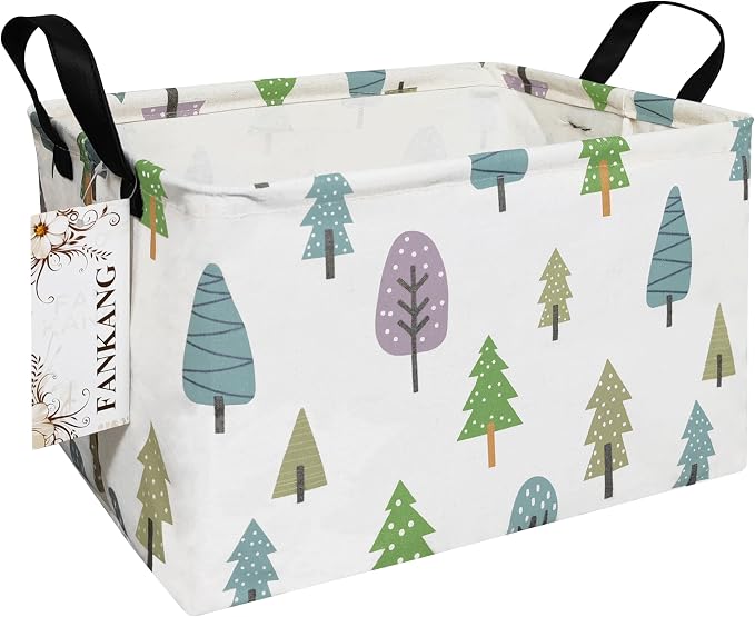 FANKANG Storage Bins, Nursery Hamper Canvas Laundry Basket Foldable by FANKANGStorageBasket