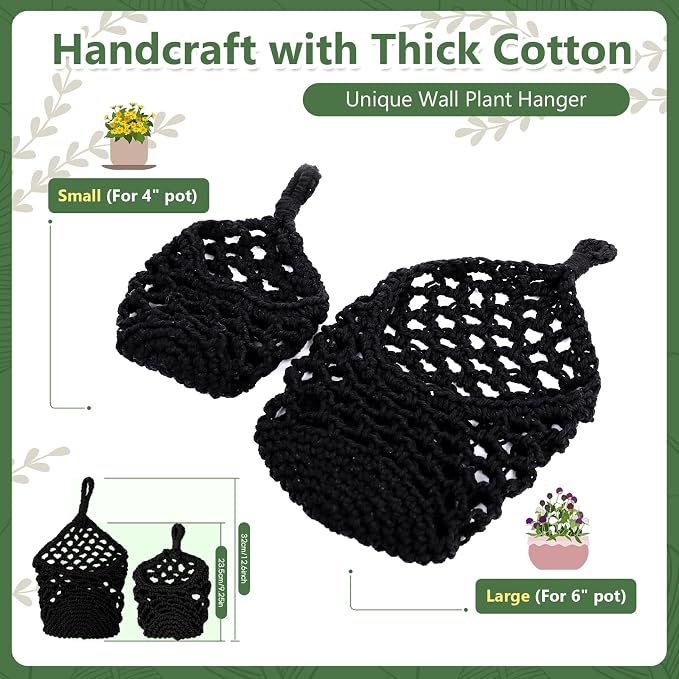 Macrame Wall Plant Hanger, Hanging Planter Basket Holder, Wall Planters - Image 9