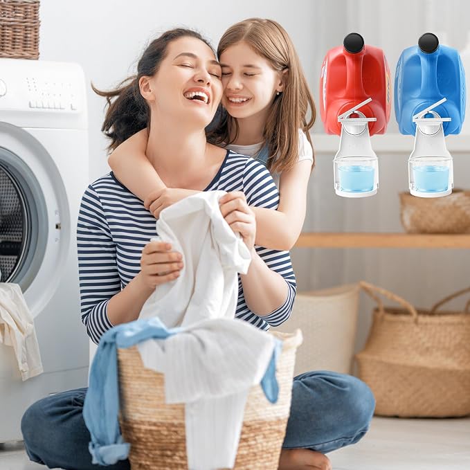 2 Pack Laundry Detergent Dispenser Cup Holder & Nozzle Force-Saving Switch - Image 6