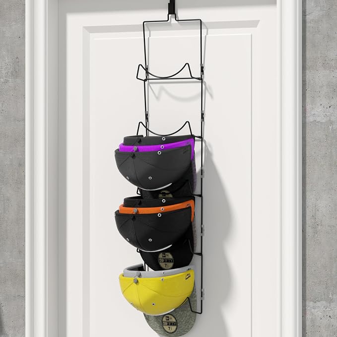 LINFIDITE 10 Pack Hat Rack Hanger Holder Organizer Flexible Multi Hook Wall - Image 4