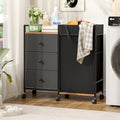 Laundry Hamper with Wheels, Laundry Sorter with Shelf and 3 Drawers, Total by DAOUTIME