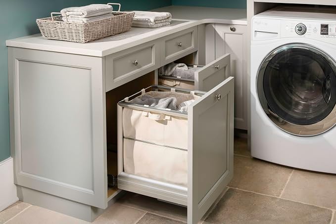 REV-A-SHELF Aluminum Bottom-Mount Canvas Hamper - Image 3