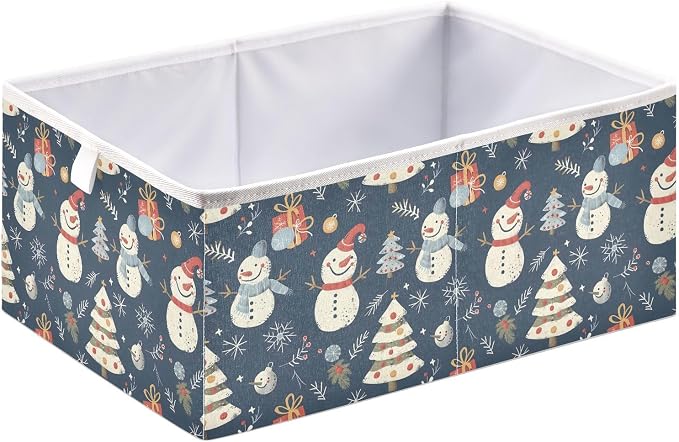 senya Large Storage Bins Snowflakes Christmas Trees Collapsible Foldable - Image 2