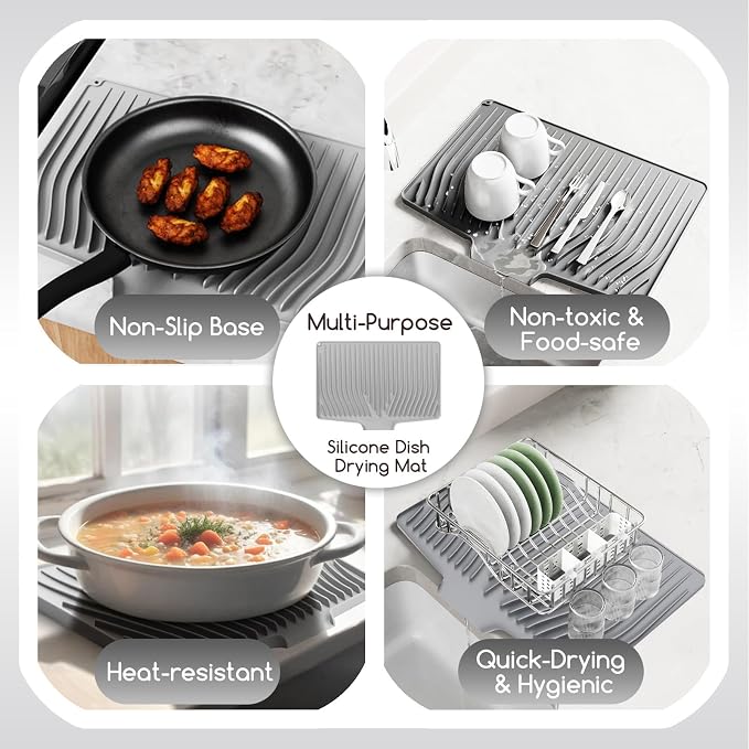 Large Premium Silicone Dish Drainers - Image 3