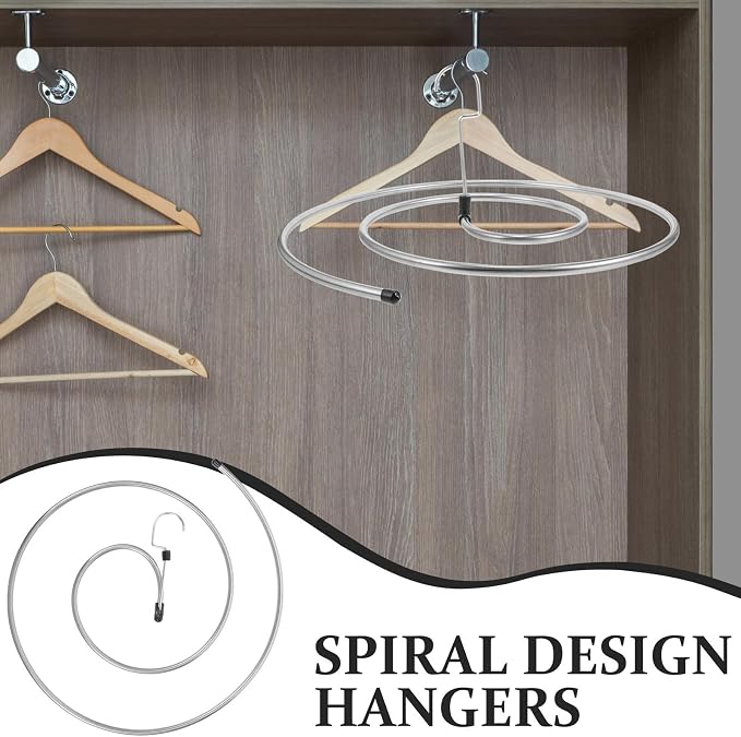 Spiral Drying Hanger Set 2Pcs Thickened Stainless Steel Bed Sheet Drying Rack - Image 5