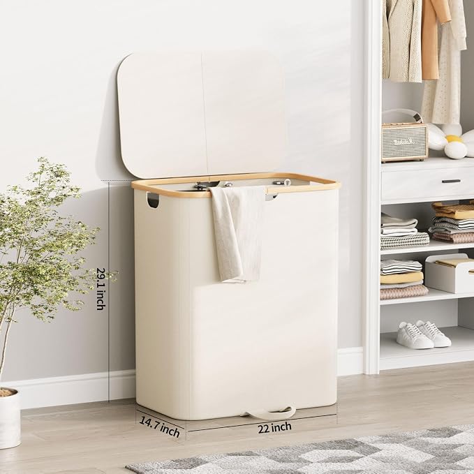 160L Double Laundry Hamper - Image 2