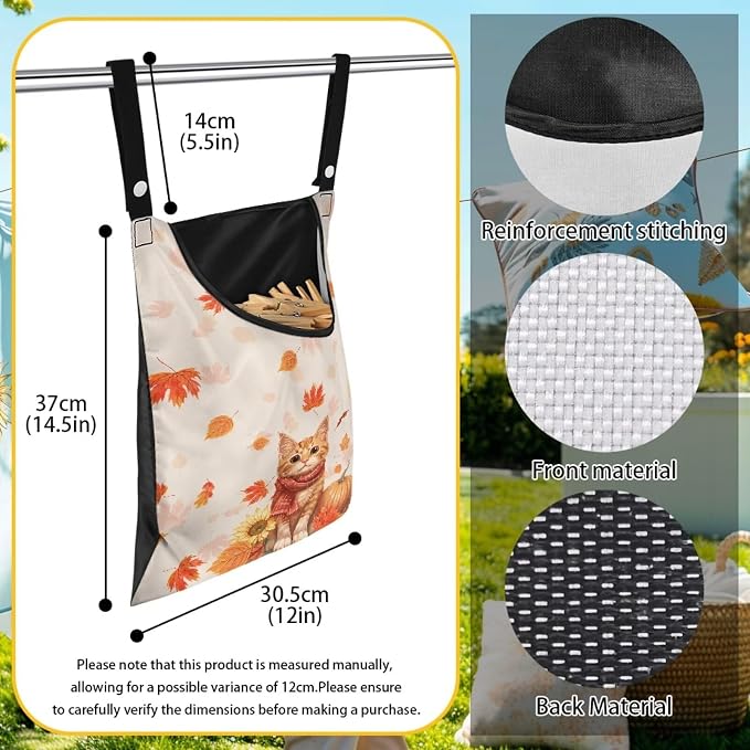Cat Maple Clothespin Bag Holder Multi Purpose Hanging Storage Dust-Proof Pin - Image 6