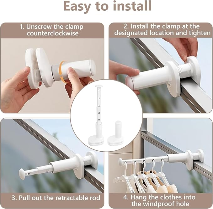 2 Pack Foldable Travel Hangers, Clothes Drying Rack - Image 6