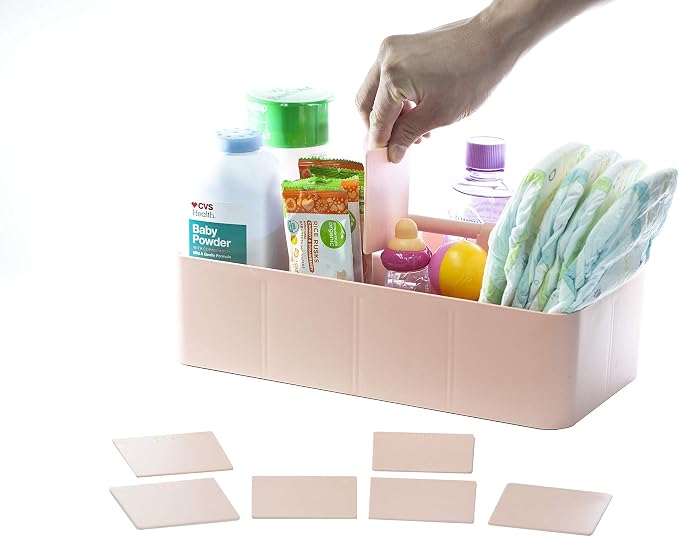 -Large Portable Caddy, DIY Dividers, 8 Compartments, School Office Supplies - Image 3