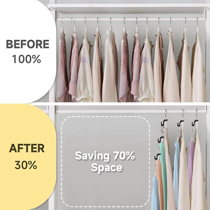 Clothes Hanger Connector Hooks, Space Saver Mini Cascading Hangers - Image 2