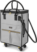 Reusable Grocery Bag on Wheels, Foldable Rolling Duffle Bag, Carry on Luggage by PASMAN