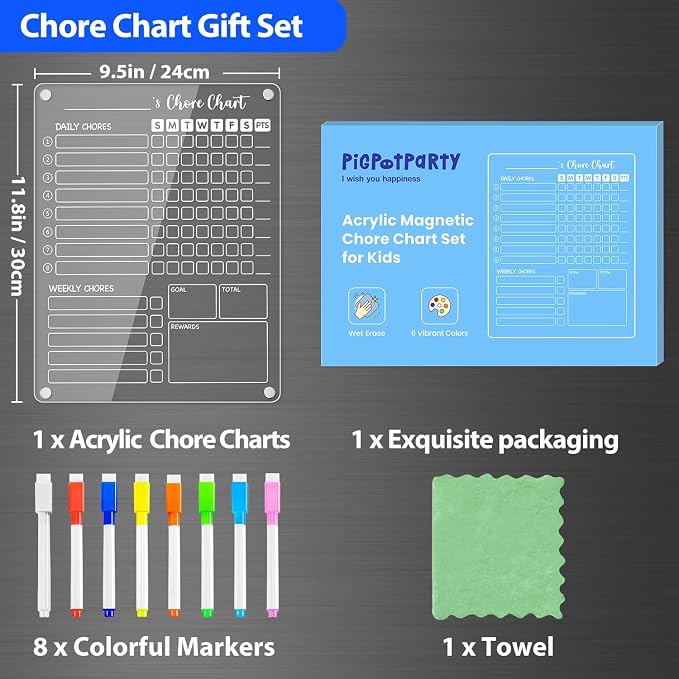 PigPotParty Acrylic Magnetic Chore Chart - Image 9